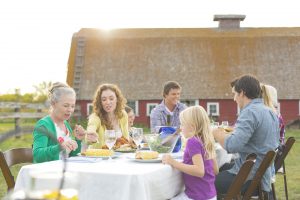 Family Dinner on the Farm